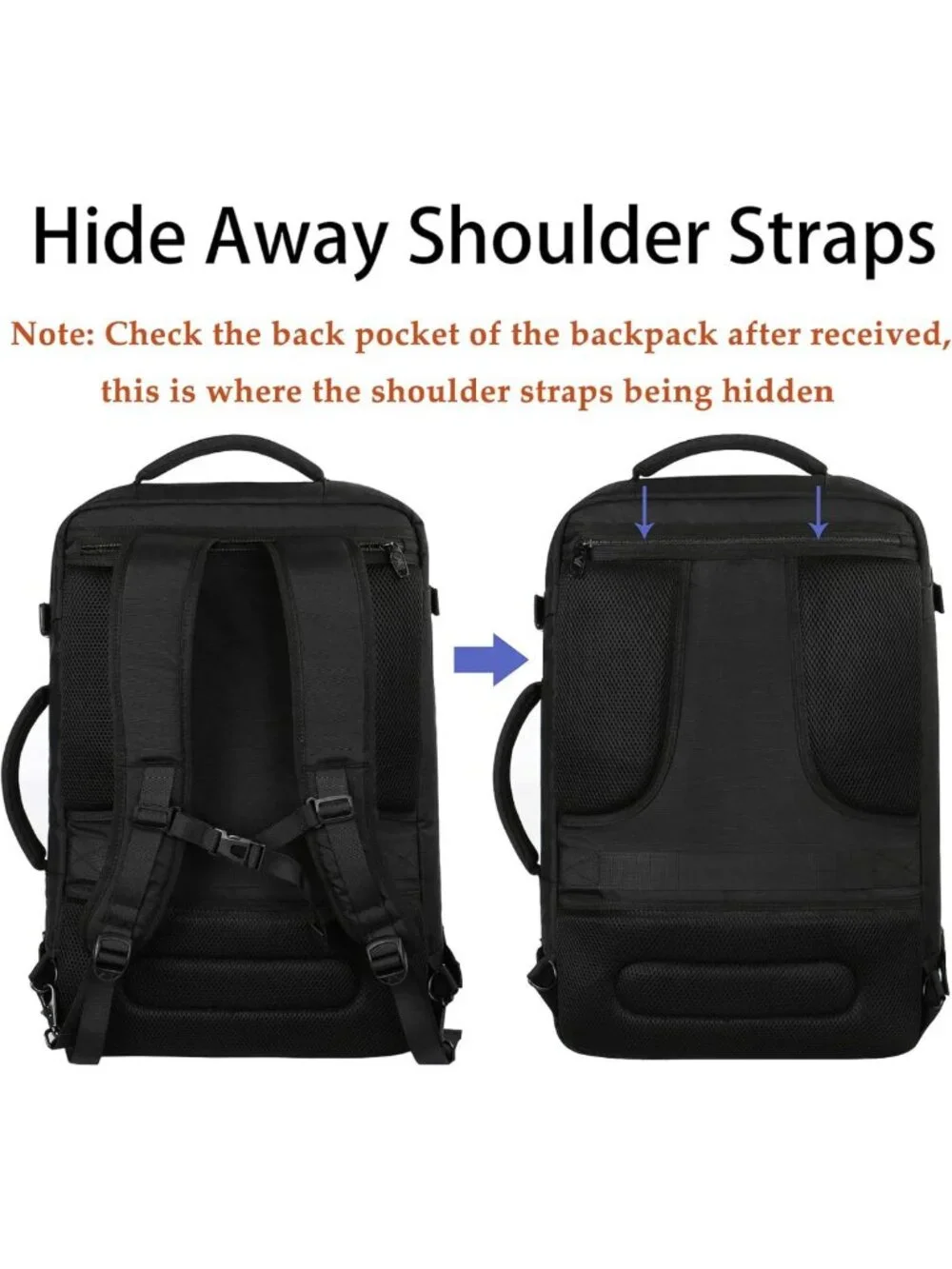 Extra Large Expandable Travel Backpack for Men, Carry-On, Durable & Versatile